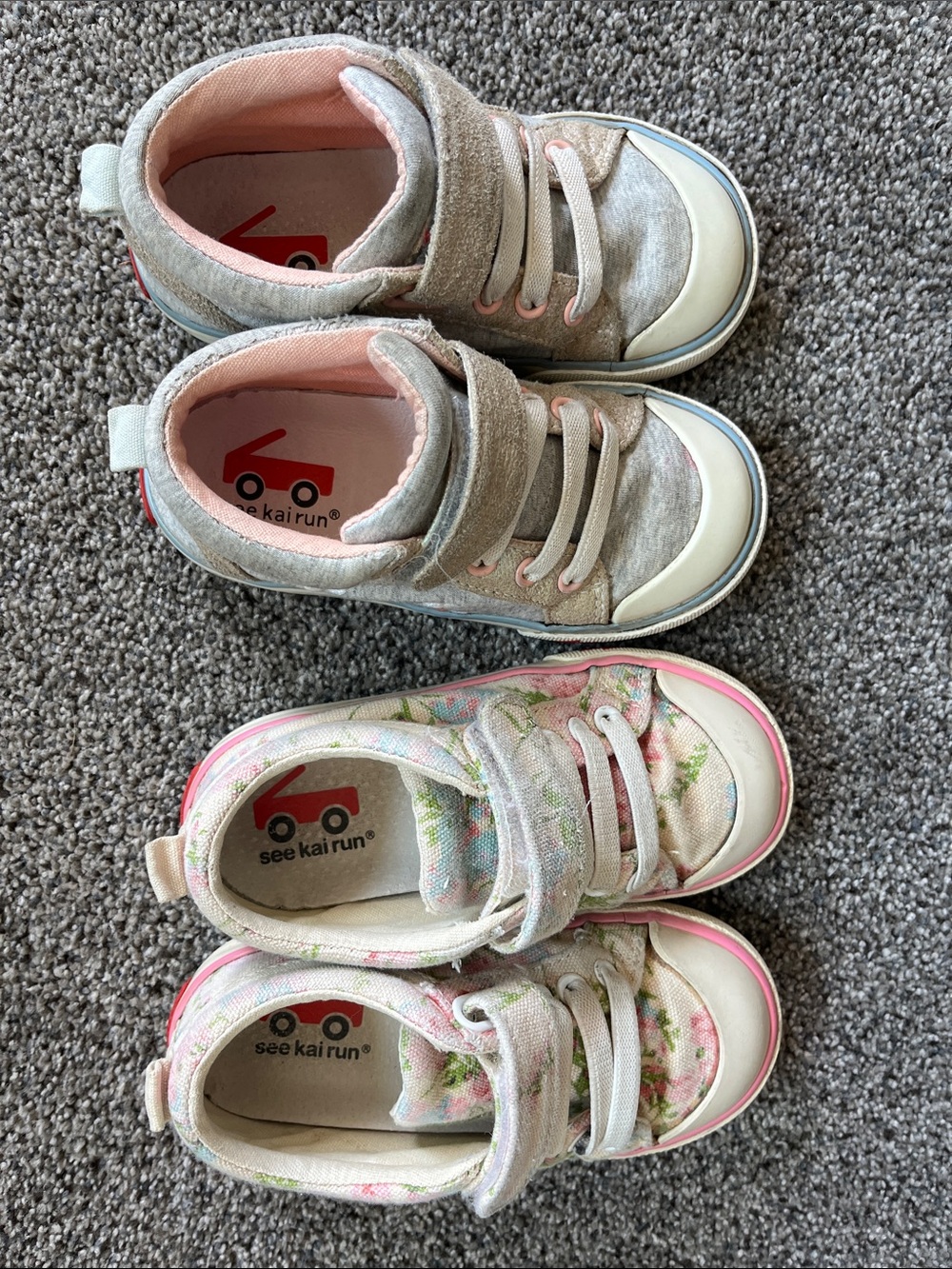 Two Pairs - See Kai Run Girls' Sneakers - 9.5 - Picture 2 of 14